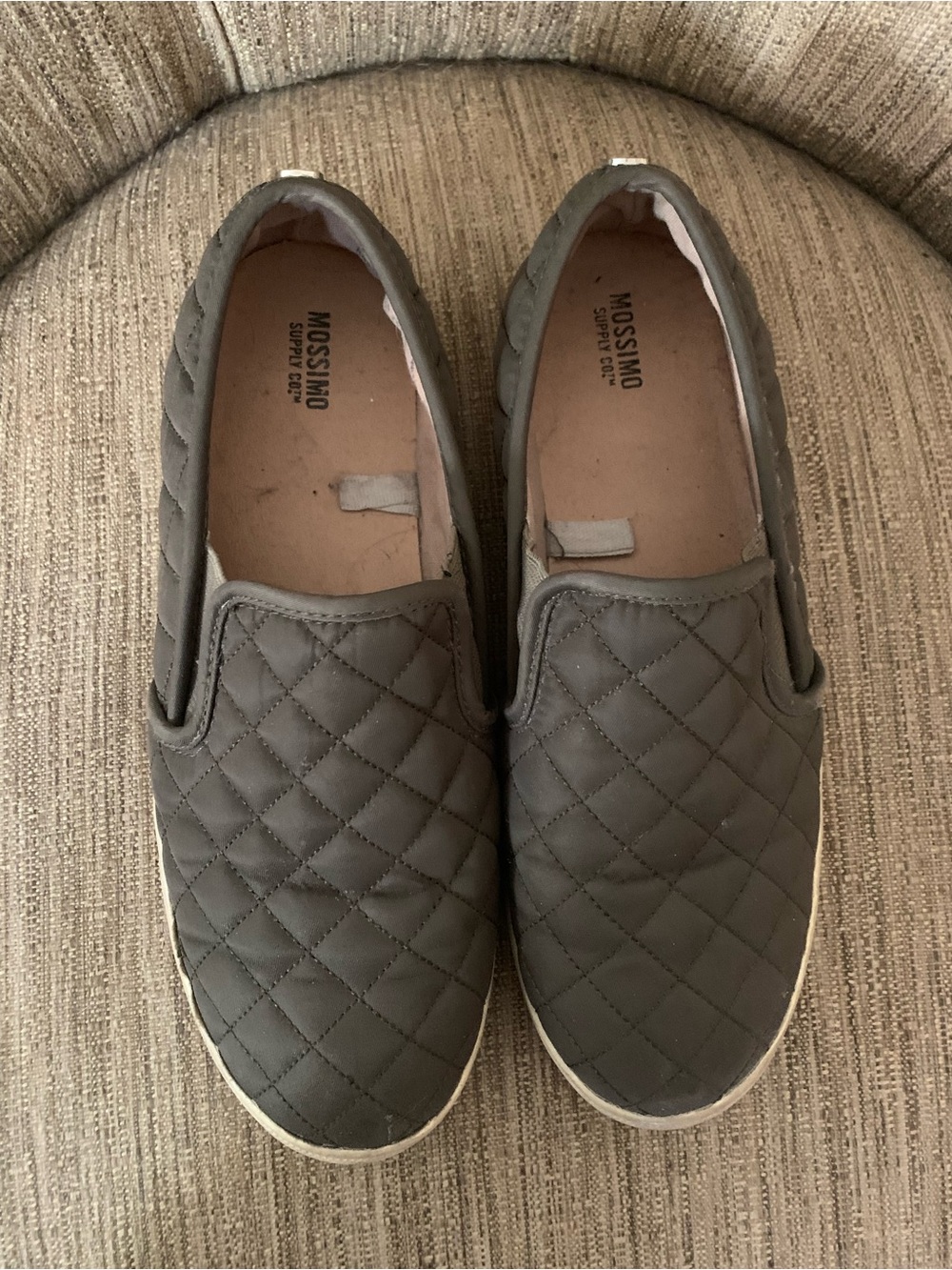 Mossimo Supply Co. Quilted Slip-On Sneakers in Olive Green